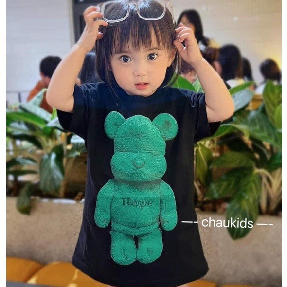Áo Thun Đồng Phục Gia Đình Gấu Xanh HOPE Áo Phông Áo Cặp Đôi Du Lịch Đi Biển