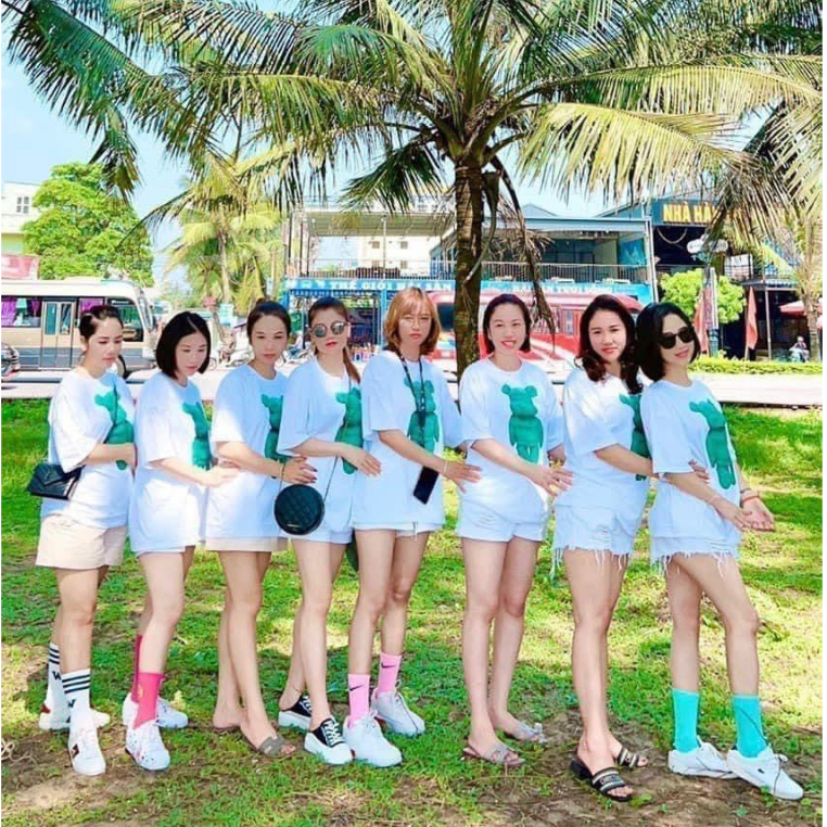 Áo Thun Đồng Phục Gia Đình Gấu Xanh HOPE Áo Phông Áo Cặp Đôi Du Lịch Đi Biển