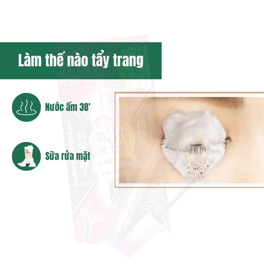 Chuốt Mi Mascara Kissme Super Water Proof Chống nước siêu cong mi, bền màu cả ngày