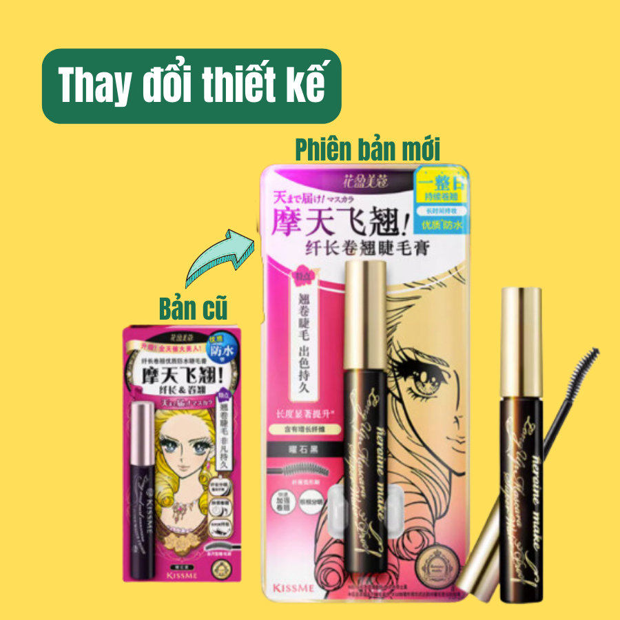 Chuốt Mi Mascara Kissme Super Water Proof Chống nước siêu cong mi, bền màu cả ngày
