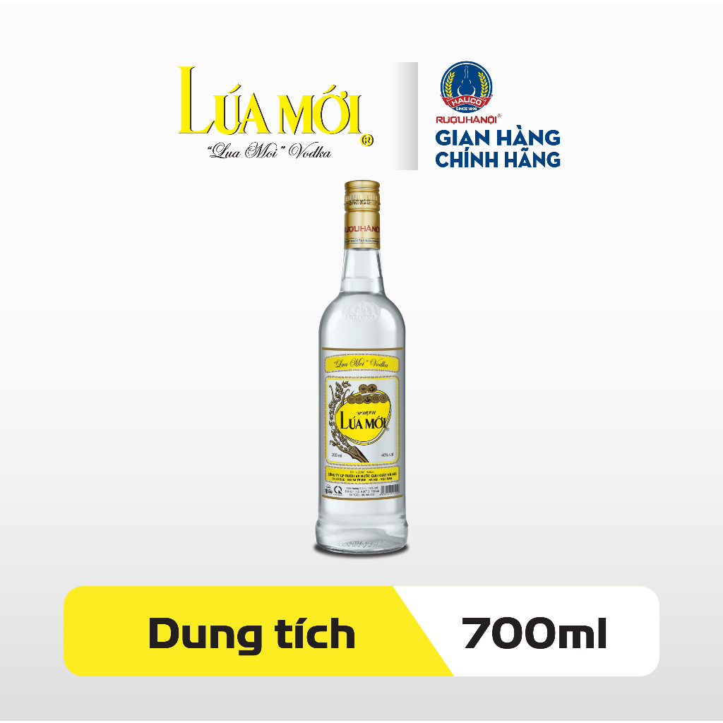 Rượu Lúa Mới HALICO nồng độ 40% chai 700ml không kèm hộp