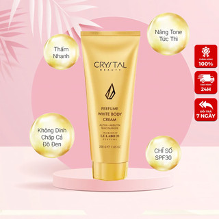 Kem dưỡng trắng da body Crystal Perfume White Body Cream Le Labo Santal 33 trắng da cấp tốc hương nước hoa Zuka Beauty