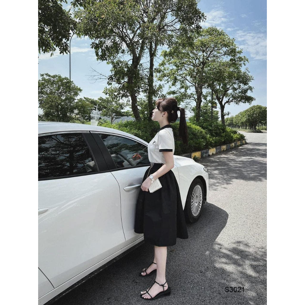 Sieu phẩm set prada polo kèm chân váy TH577