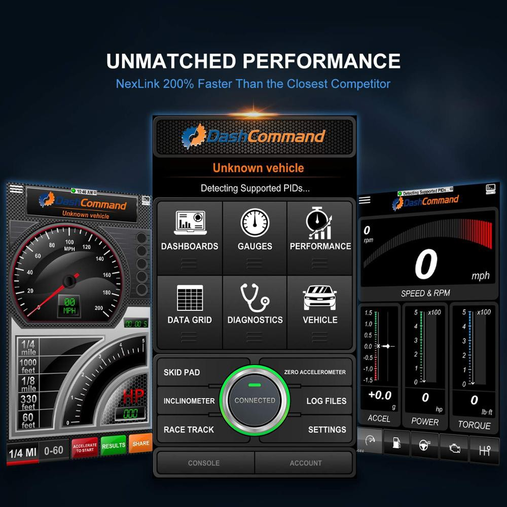 NEXAS Bluetooth 5.0 Máy quét OBD2 Máy quét chẩn đoán xe EOBD cho iOS Android Windows