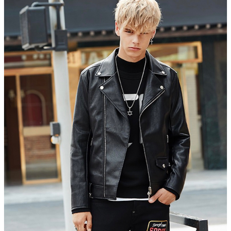 Áo khoác da nam biker mẫu mới nhất năm nay hàng chính hãng cao cấp