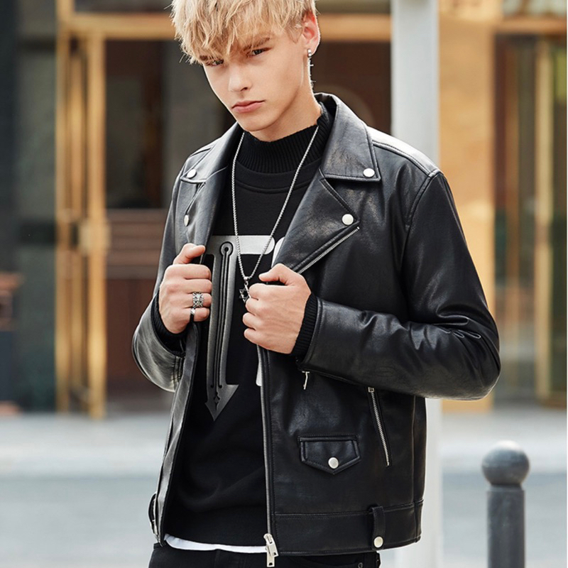 Áo khoác da nam biker mẫu mới nhất năm nay hàng chính hãng cao cấp