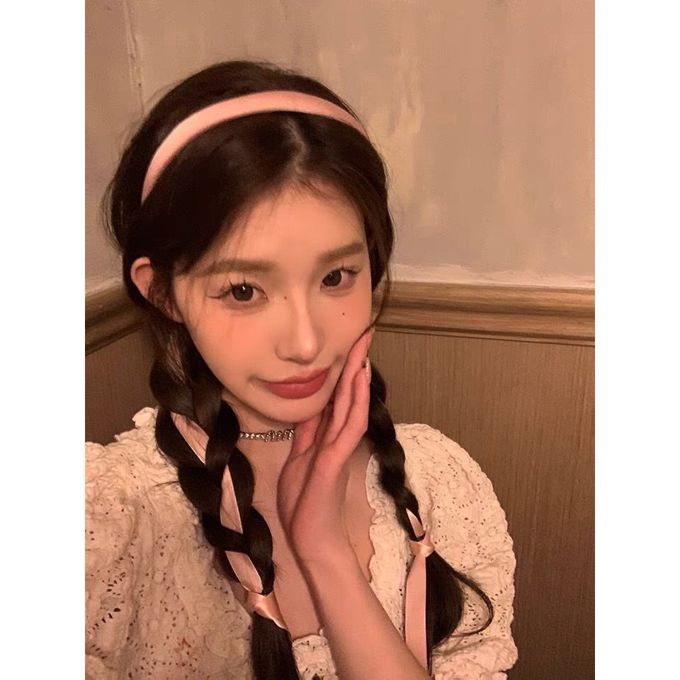 Băng đô cài tóc dây lụa thời trang hè cực dễ thương