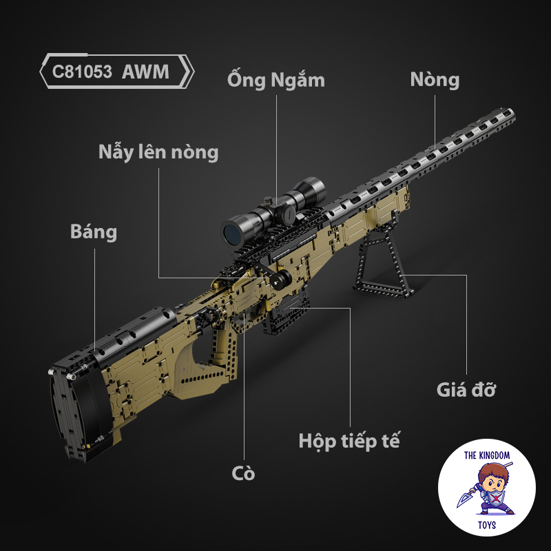 Đồ Chơi Lắp Ráp PUBG Mô Hình AWM Trong Game CSGO Free Fire C81053