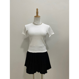 Áo Phông Nữ Body Gân Tăm Basic Form Ôm Dáng Co Giãn Thời Trang Hàn Quốc CinZy SG