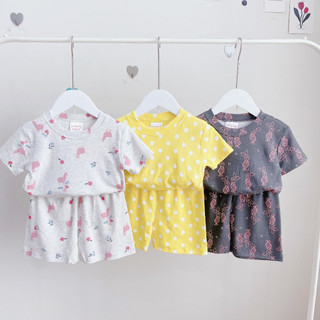 Set 3 bộ cotton mặc nhà, đi học cho bé gái