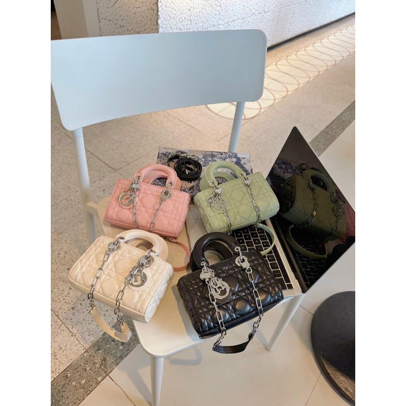 Túi xách D.i.o.r da lì dáng ngang