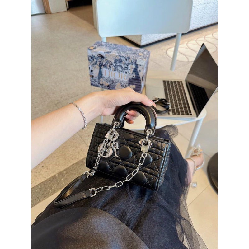 Túi xách D.i.o.r da lì dáng ngang