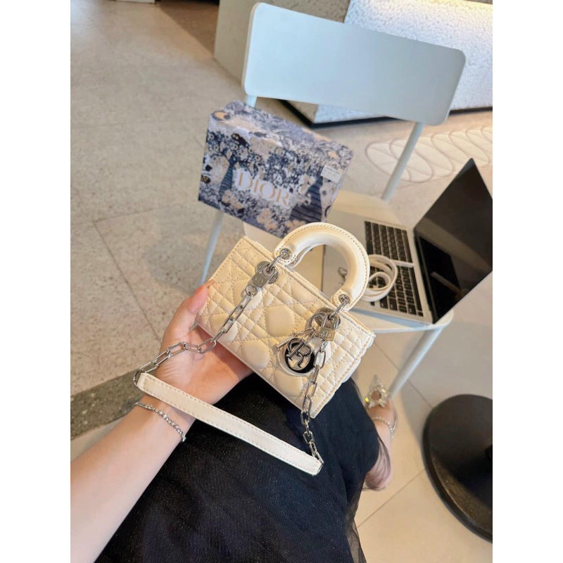 Túi xách D.i.o.r da lì dáng ngang