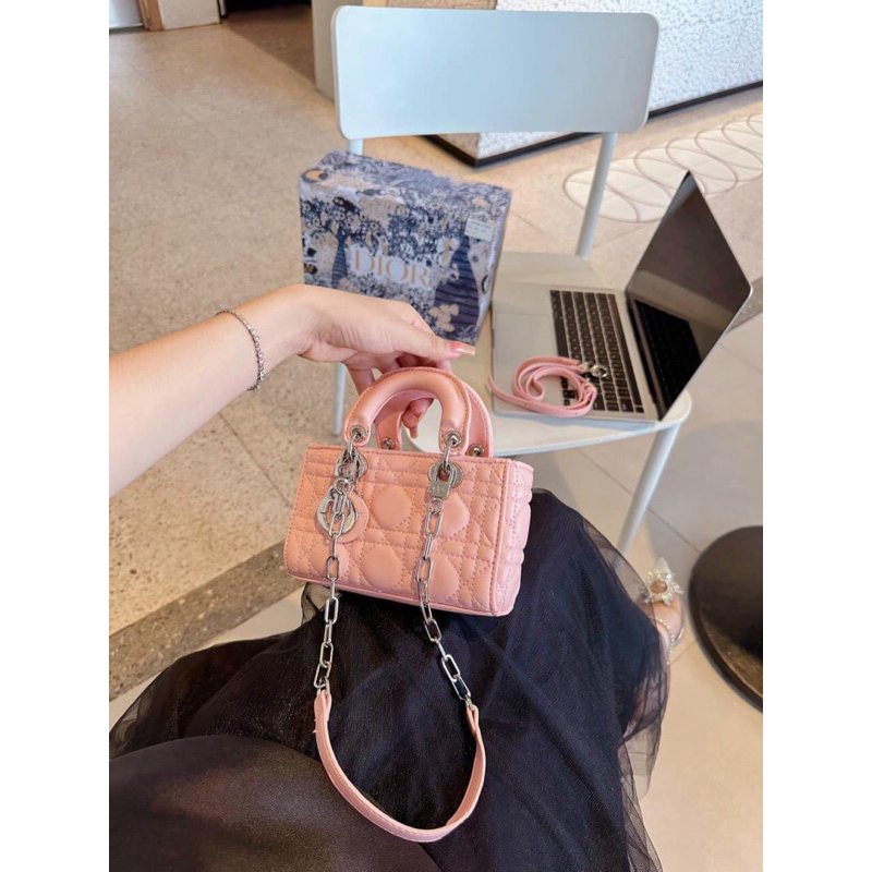 Túi xách D.i.o.r da lì dáng ngang