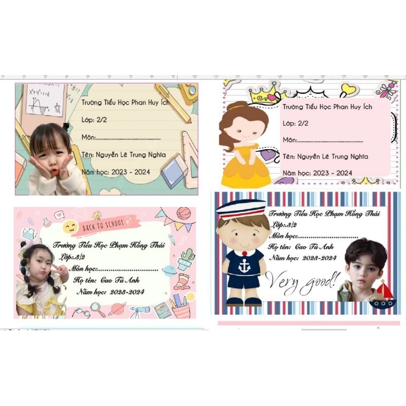 Nhãn vỡ tập sách in ảnh, thiết kế theo yêu cầu giá rẻ, 5x9cm .