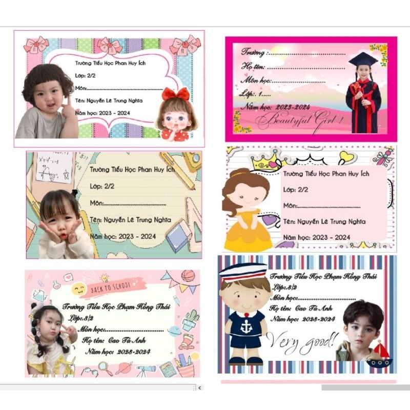 Nhãn vỡ tập sách in ảnh, thiết kế theo yêu cầu giá rẻ, 5x9cm .