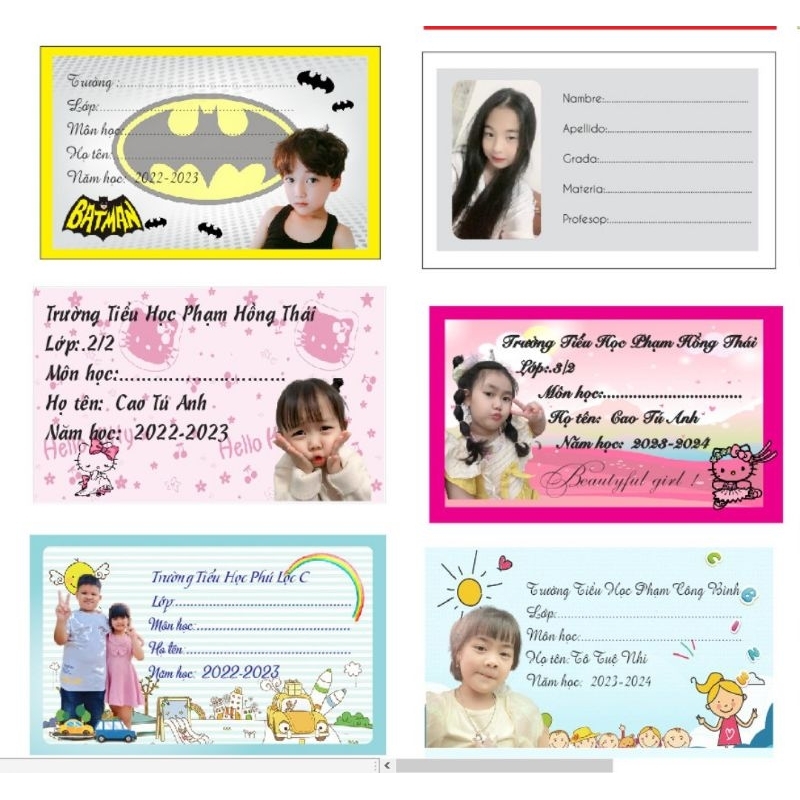 Nhãn vỡ tập sách in ảnh, thiết kế theo yêu cầu giá rẻ, 5x9cm .