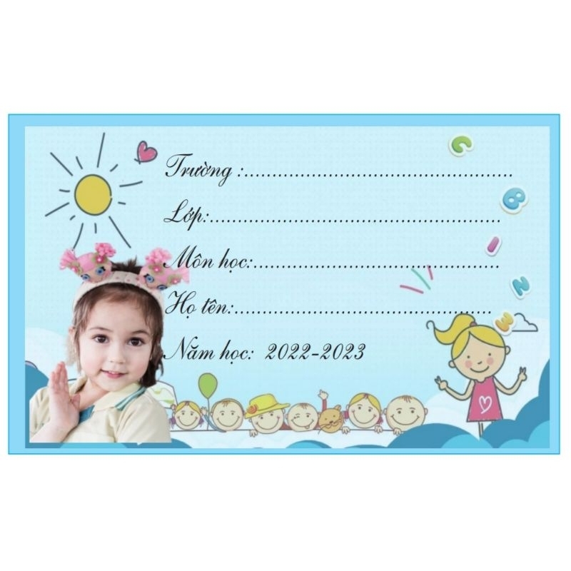 Nhãn vỡ tập sách in ảnh, thiết kế theo yêu cầu giá rẻ, 5x9cm .