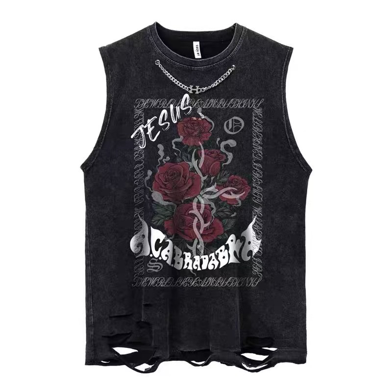 Áo thun ba lỗ Áo tanktop unisex vải wash co giãn 4 chiều phong cách Hàn Quốc