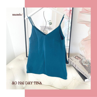 Áo hai dây cổ V lụa basic Tina - MA’MIA