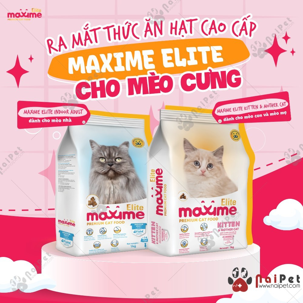 Thức Ăn Hạt Cao Cấp Cho Mèo Maxime Elite Túi 5kg