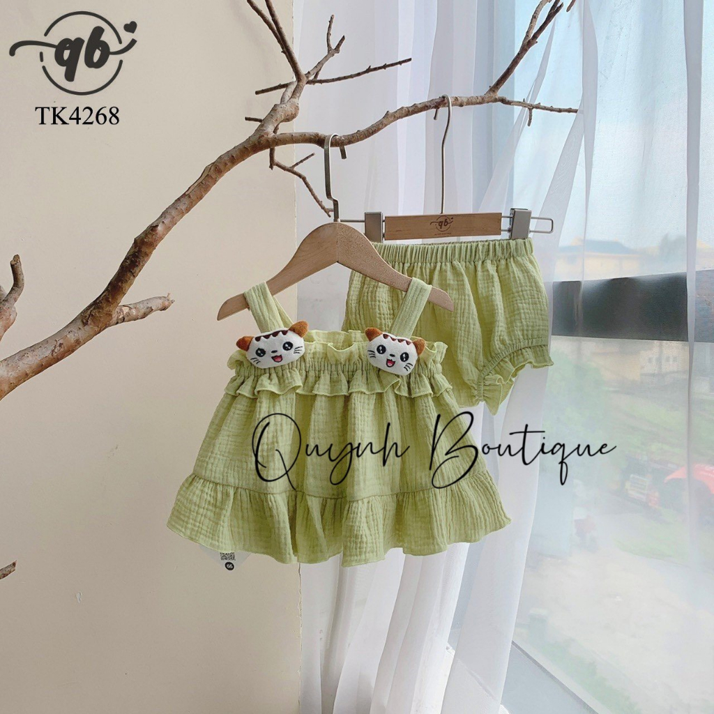 Đồ Bộ Bé Gái Body Cho Bé Set Rời Cánh Tiên Ngực Ren Trắng Quỳnh Boutique