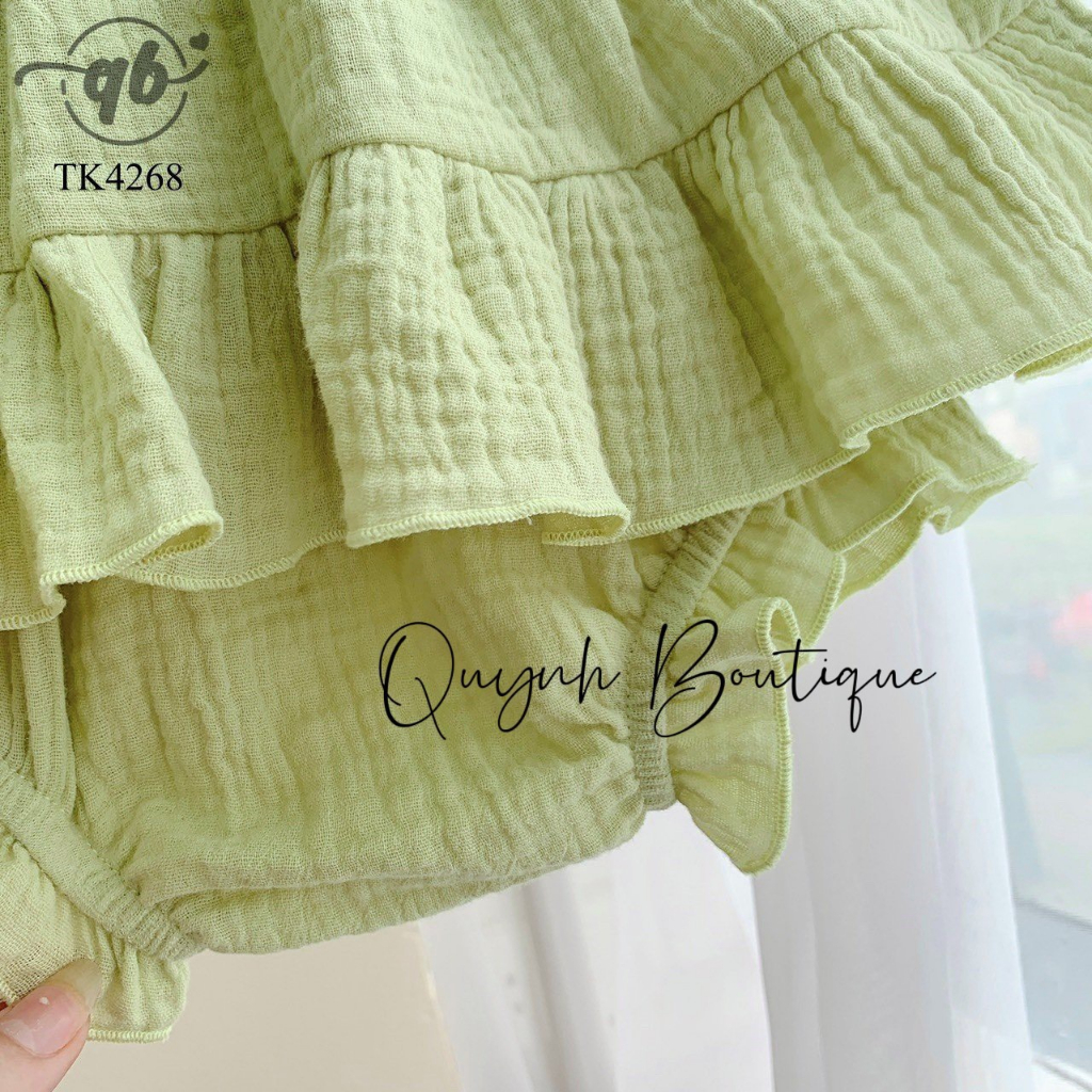 Đồ Bộ Bé Gái Body Cho Bé Set Rời Cánh Tiên Ngực Ren Trắng Quỳnh Boutique