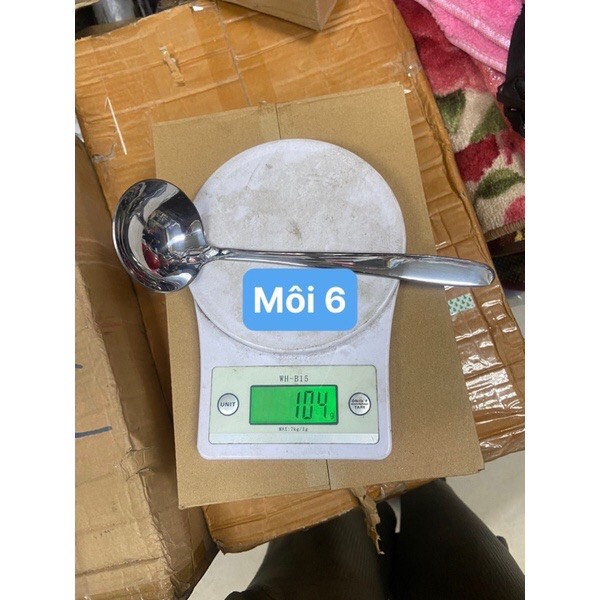 Môi múc canh, muôi ăn lẩu mạ vàng cán đặc 9209 TC