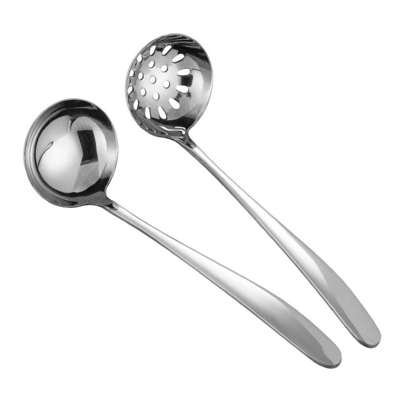 Môi múc canh, muôi ăn lẩu mạ vàng cán đặc 9209 TC