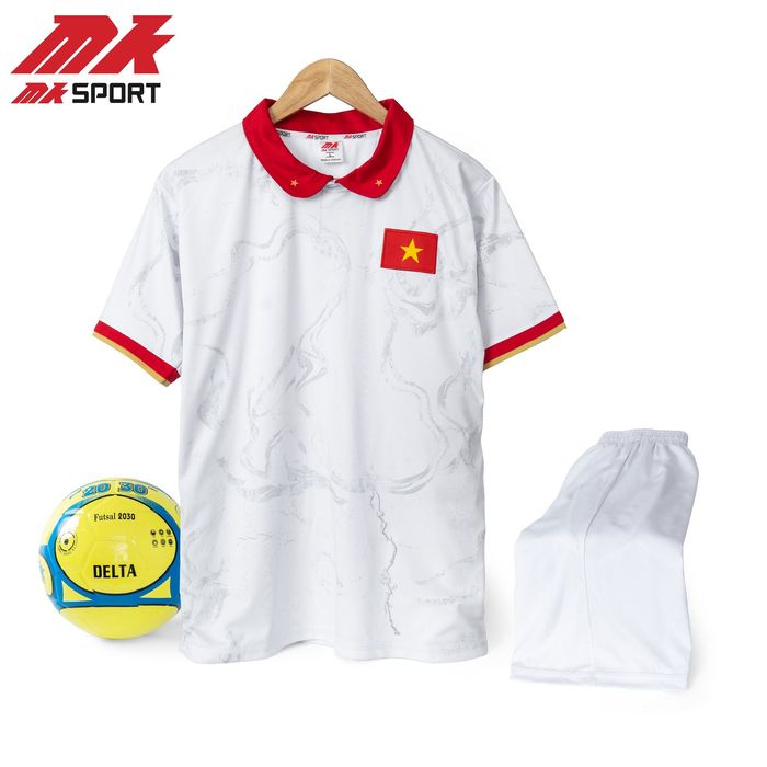 - Bộ Quần Áo Bóng Đá VIỆT NAM TRẮNG - Chất Liệu Thun Lạnh Cao Cấp, Thoáng Mát, Không Nhăn