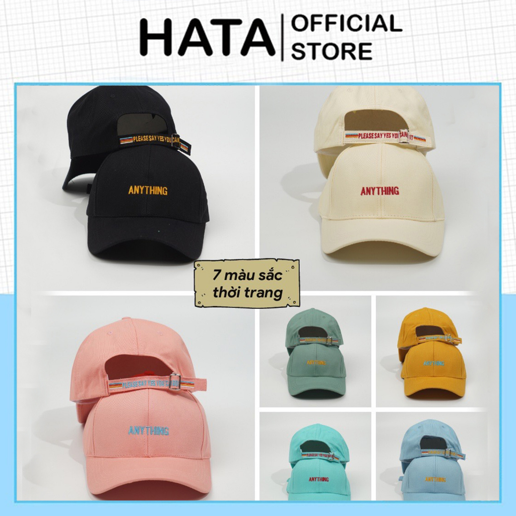 Mũ Lưỡi Trai Nón Kết Nhung Cao Cấp Thêu Chữ Anything Phong Cách Hàn Quốc - Hata24h