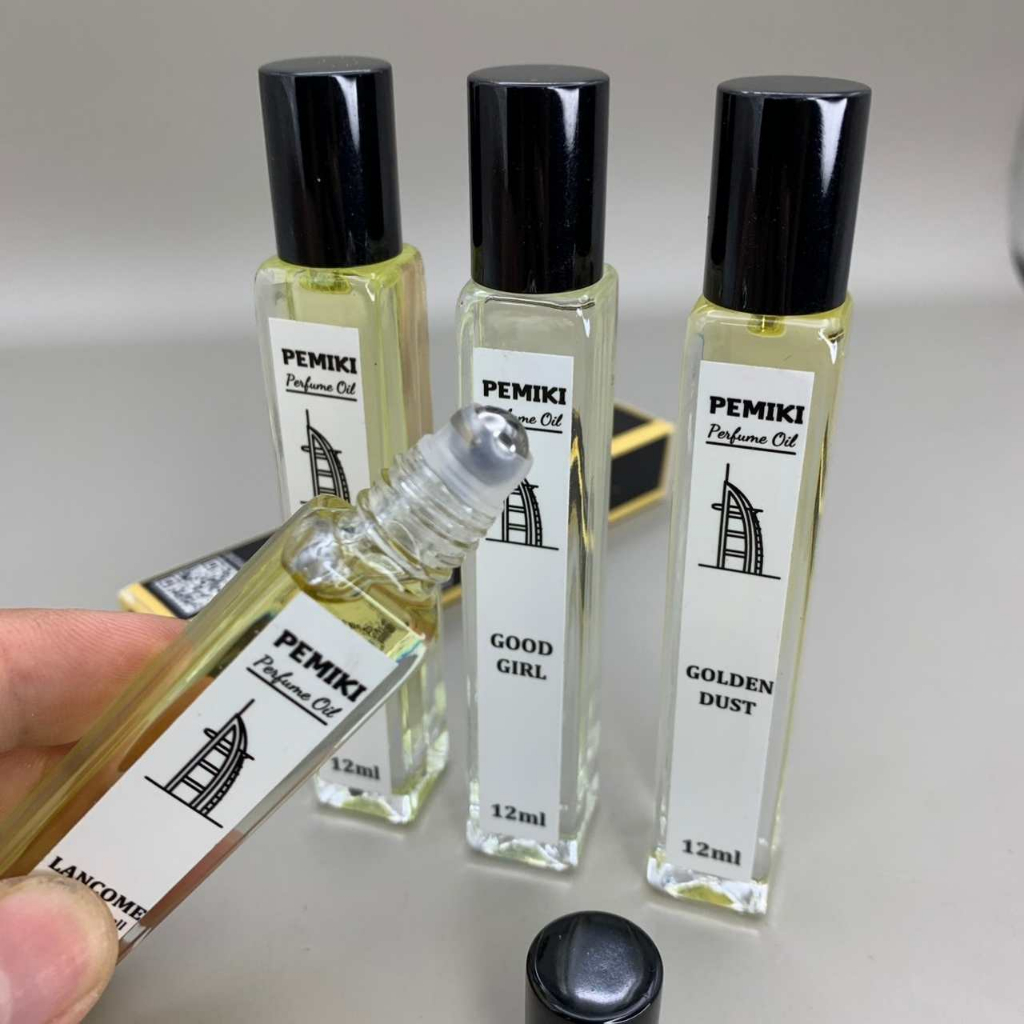 Tinh dầu nước hoa dubai PEMIKI nước hoa nam nữ dạng lăn 12ml thơm lâu 24h