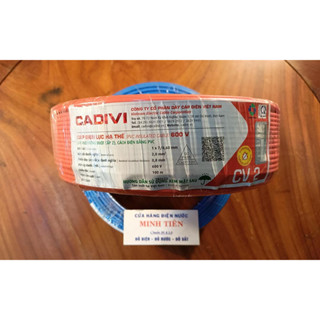  10m 20m 30m 40m 50m Dây điện đơn Cadivi dây cáp điện đơn Cadivi  CV 2.0 lõi đồng bọc nhựa PVC 