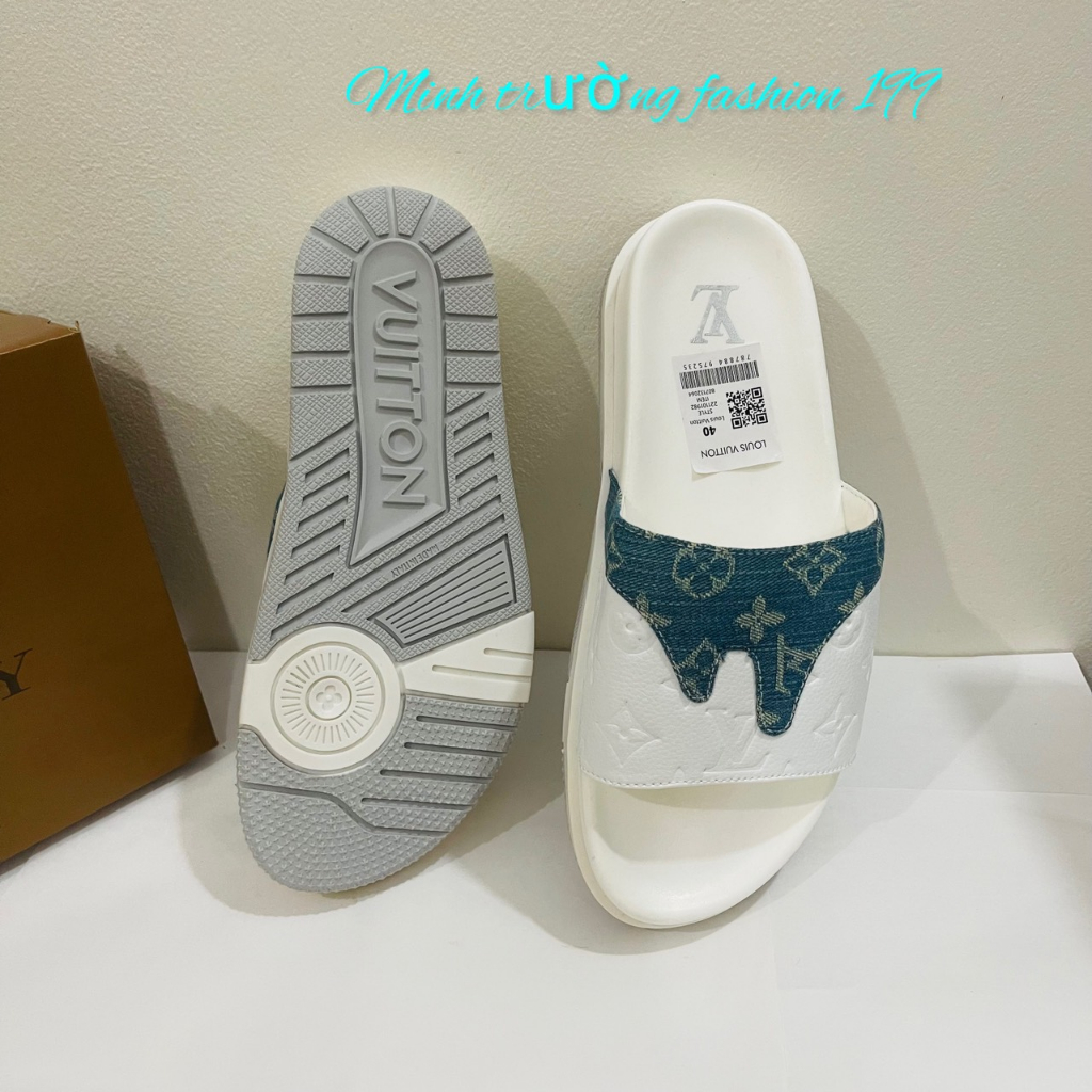 Dép LV nam mới nhất - dép quai ngang LOUI.S VUITTON Unisex -  đế mềm mịn giúp thấm hút MỒ HÔI CHÂN