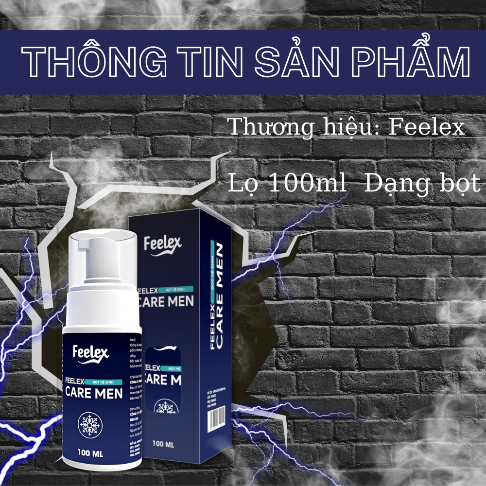 Dung dịch vệ sinh nam Feelex Care Men dạng bọt tuyết 100ml