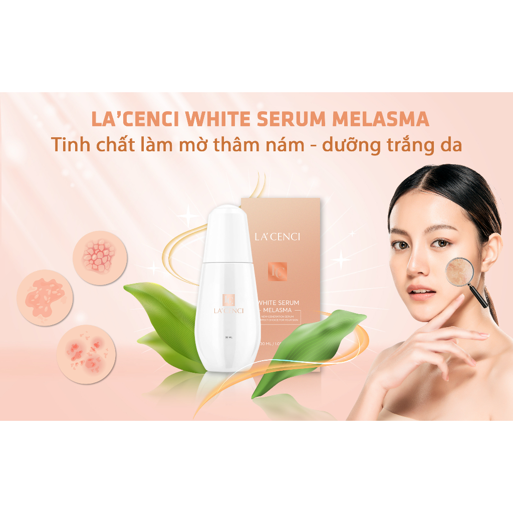 COMBO 3 Bộ 3 Sản Phẩm LA'CENCI Trắng Da Mờ Nám Trẻ Hóa Làn Da