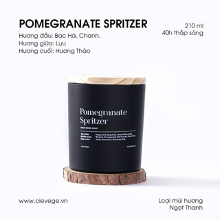 Bst black muse - nến thơm pomegranate spritzer- hương ngọt giúp dễ ngủ, thư giãn, 210ml & 300ml