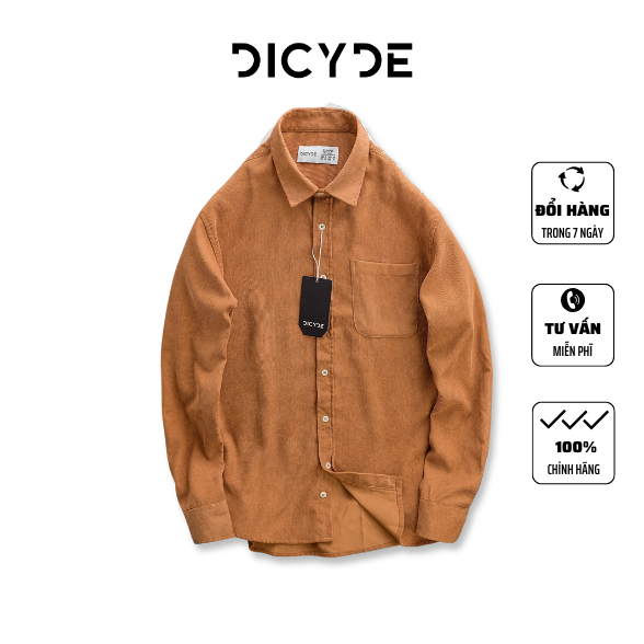 Áo sơ mi nhung tăm dài tay vitage nam cao cấp DICYDE 74
