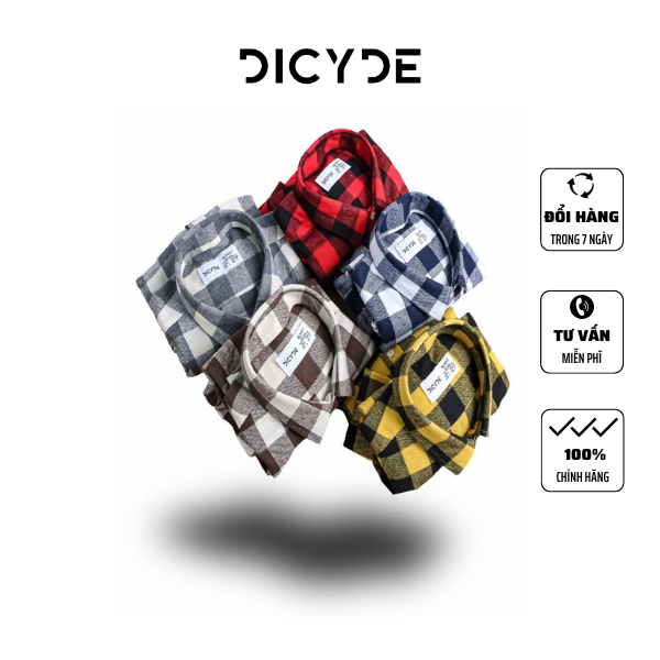 Áo somi caro nam kẻ dạ  DICYDE  siêu cấp