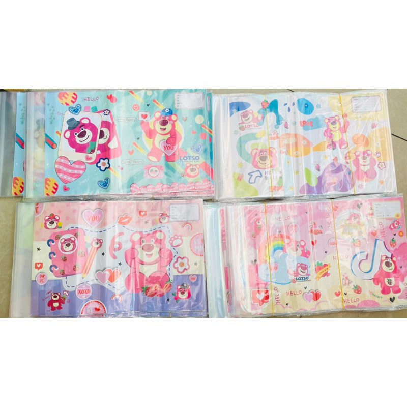 Set 10 bao tập kiếng kèm giấy bao hình size 15,6x20,5cm