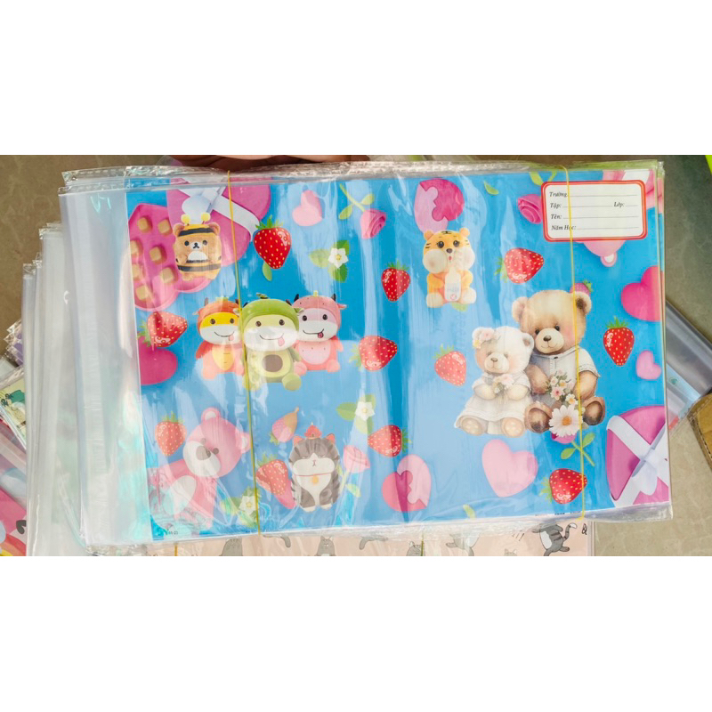 Set 10 bao tập kiếng kèm giấy bao hình size 15,6x20,5cm