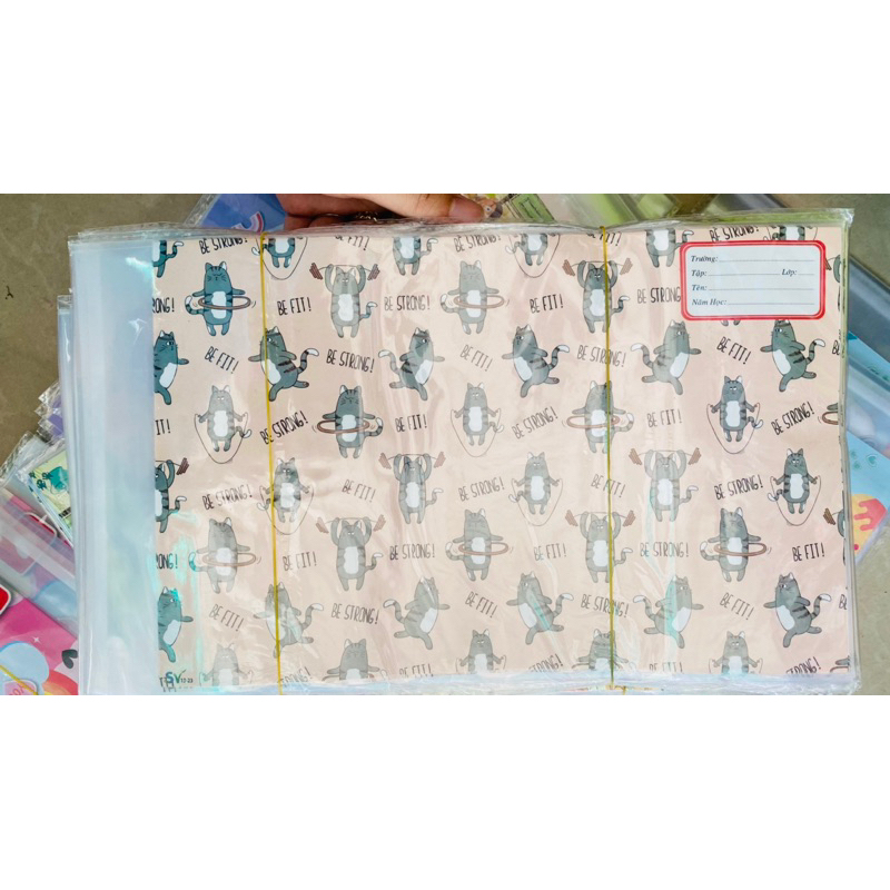 Set 10 bao tập kiếng kèm giấy bao hình size 15,6x20,5cm