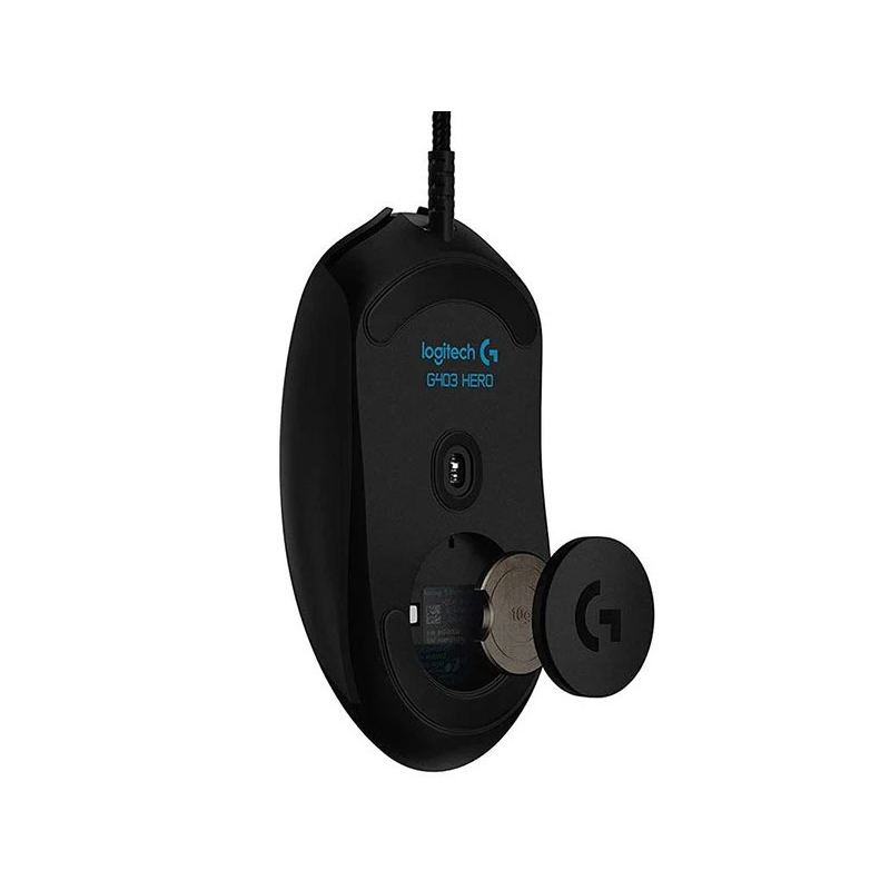 Chuột game có dây RGB Logitech G403 Hero - cảm biến 25k, công thái học, nhẹ 87g - Hàng chính hãng - Bảo hành 24 tháng