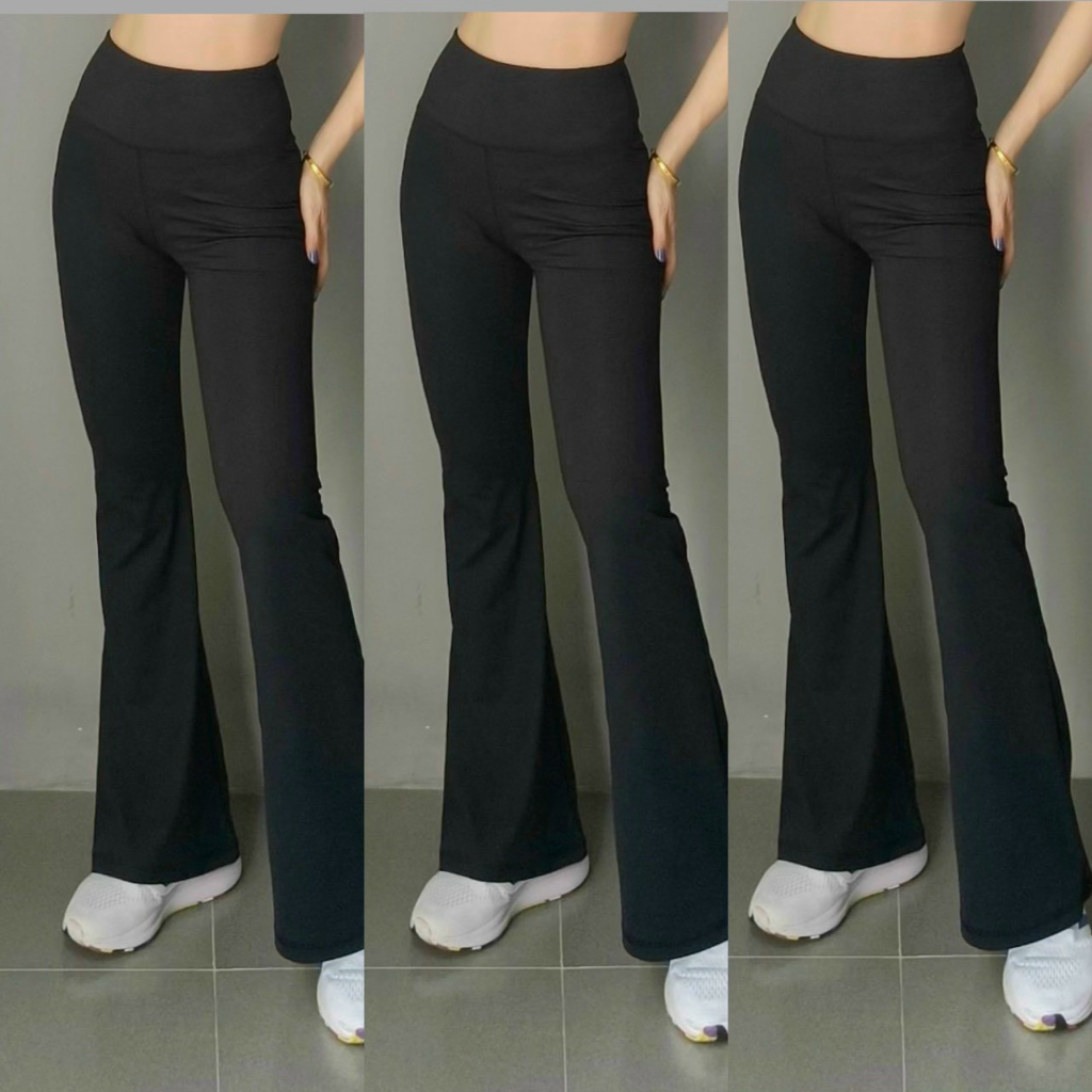 Quần Dài Thể Thao Nữ Ống Loe Trơn Tập Thể Thao Tập Gym Yoga Aerobic Cầu Lông Đi Chơi Cao Cấp