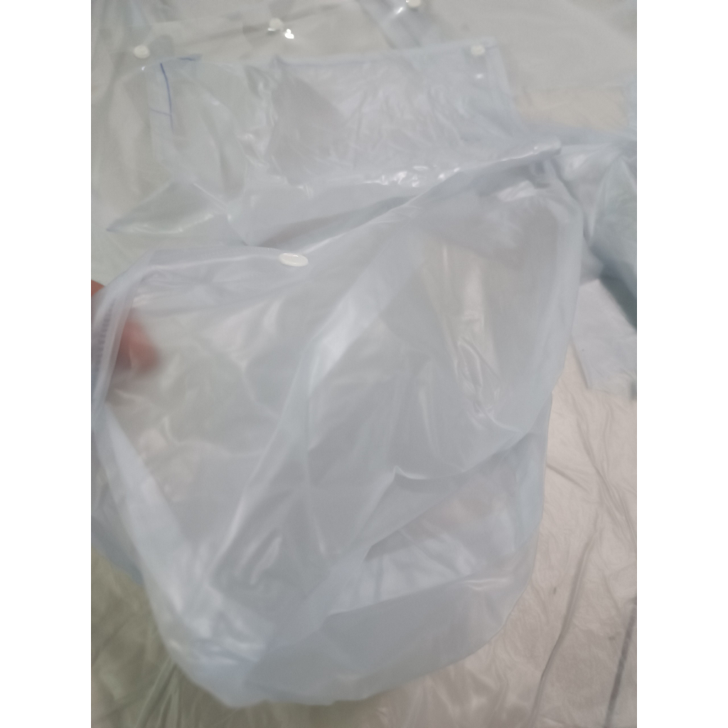 Áo mưa trong suốt 1, áo mưa 2 đầu dày dặn bền có kính che mặt , bao chụp gương size 1m65 TRENDS HOUSE