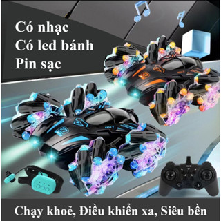 Ô tô điều khiển từ xa,  Ô tô điều khiển 360 độ, Pin khỏe, có nhạc, có đèn led , Nhựa ABS siêu bền ( tặng kèm pin )