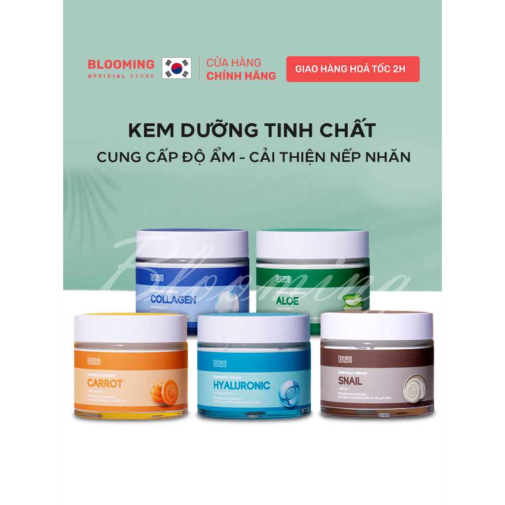 Kem dưỡng ẩm ngăn ngừa lão hoá, mờ nếp nhăn Tenzero Ampoule Cream 70g