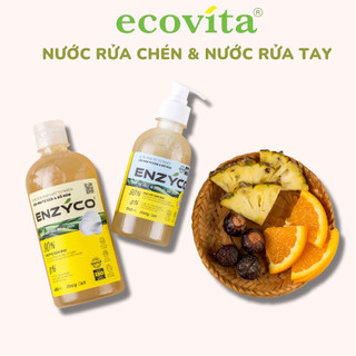 Combo Nước Rửa Tay Và Nước Rửa Chén Sinh Học Enzyco 100% Enzyme Từ Dứa Thân Thiện Môi Trường Dishwashing liquid