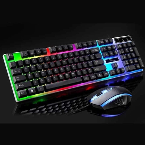 COMBO bàn phím + chuột G21B Gaming Giả Cơ - Led 7 Màu New hai màu đen trắng