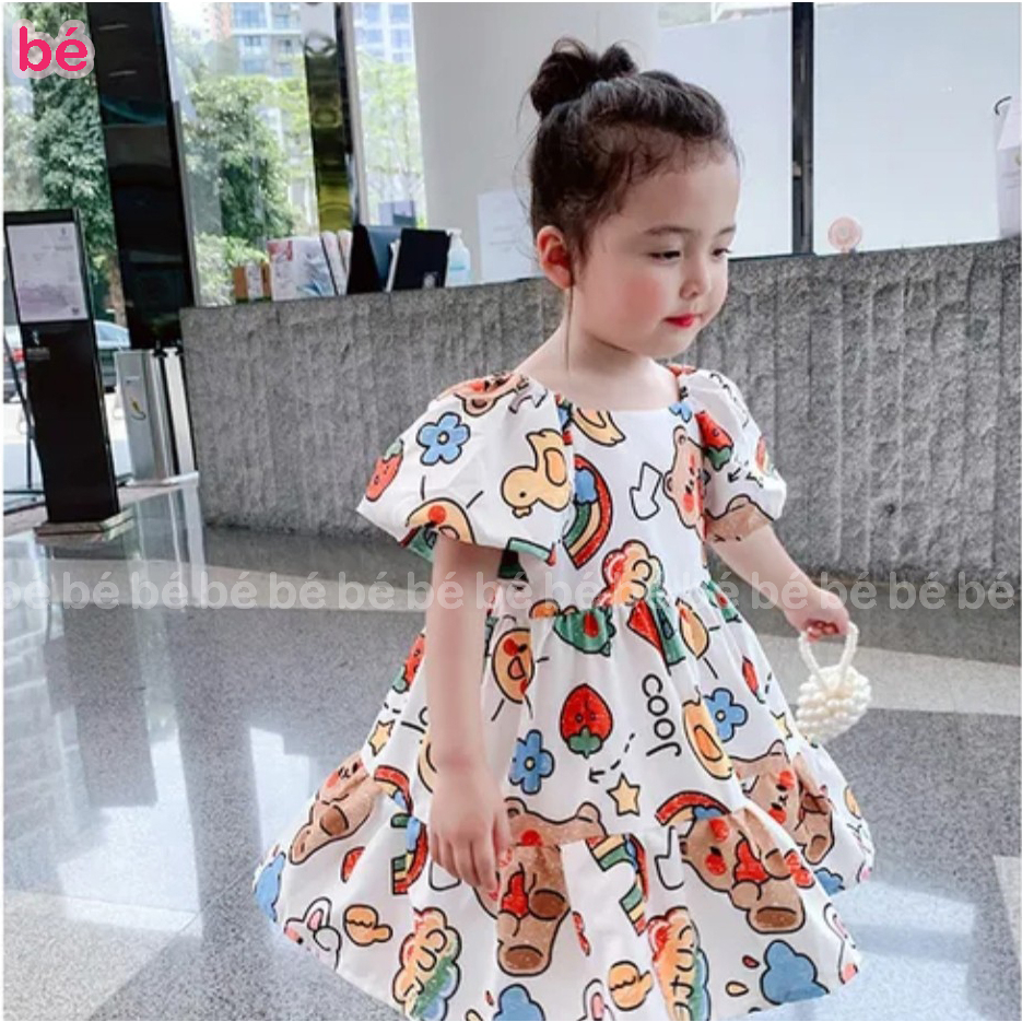 Váy xinh cho bé gái họa tiết dễ thương cực xinh.